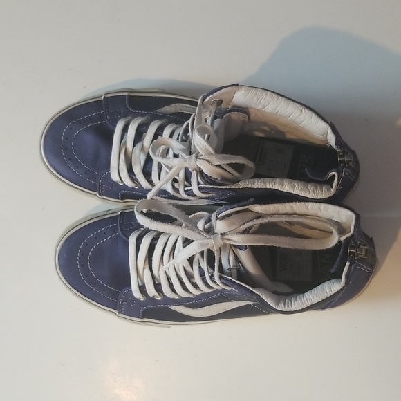 Unisex High Top Blue Vans - Picture 5 of 10